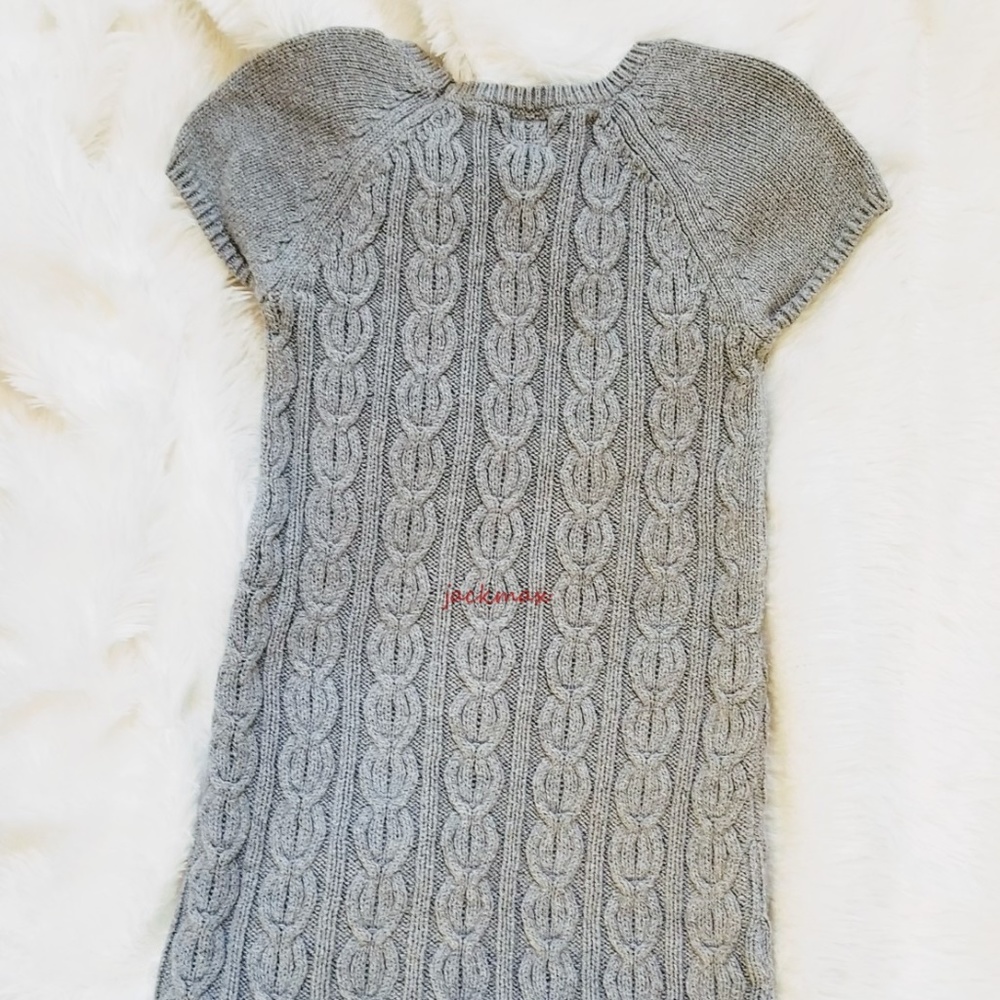 BABY GAP Girls 4 Cable Knit Sweater Dress Grey - Picture 3 of 3